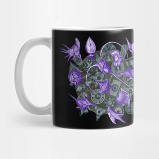 Ernst Haeckel Purple Peridinea on Cerulean  Diatoms Mug